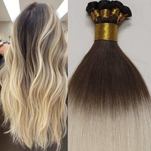 18&quot;, 20″, 22&quot; Rooted Hand-Tied Weft, 100 grams, Human Hair Extensions #T2/1001 - £166.49 GBP+