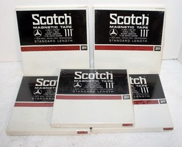 5- Vintage Scotch 111 Magnetic 7&quot; x 1/4&quot; Reel to Reel Tapes ~ NIB - £56.43 GBP