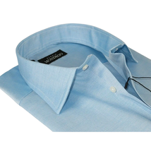Men Mondego 100% Soft Cotton Dress Classic shirt Long Sleeves sn400 Solid Blue image 2