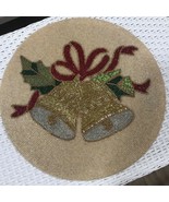 (2) Nicole Miller Jingle Bells Christmas Beaded Charger 15” Round ~NEW ~ - $59.99