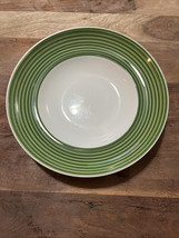 Vintage Tuxton Serving Bowl 12” Green Stripe - $29.02 CAD