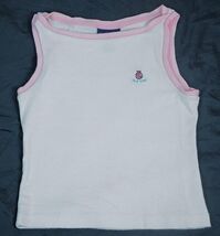 LIMITED TOO GIRLS SIZE XS SMALL WHITE PINK TOP RHINESTONE LADYBUG - $7.91
