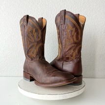 NEW Rod Patrick Mens Cowboy Boots 13A Perro Loco Brown Western Square Toe RPM113 - $490.05