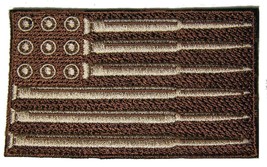 Desert Brown Camo American Flag W Bullet Arm Patch P686 Jacket 2ND Amendment - £4.51 GBP