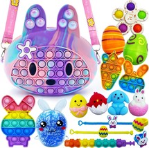 Easter Basket Stuffers Pop Easter Basket Bunny Purse Bags Sensory Fidget Toy Pac - £38.32 GBP