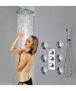 Luxury Bathroom Shower Set LED 16&quot; Rain Shower Head Set Body Massage Spr... - £968.02 GBP