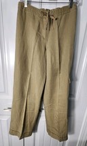J.Jill Tan Khaki Cargo Pants Women’s S Petite Linen blend Tie-Waist Pant... - $29.98 CAD