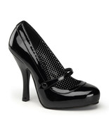 FINAL SALE PINUP CUTIEPIE-02 Women&#39;s Black 4&quot; Heel  Platform Mary Jane S... - $49.95
