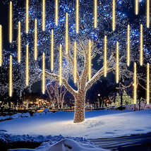 864 LED Christmas Light, Meteor Shower Rain Lights 11.8 Inch 24 Tubes Wa... - €31,74 EUR