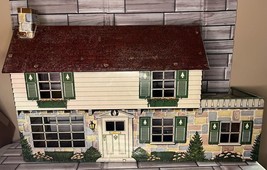 1950s MARX Tin LITHO Vintage Metal Colonial Style Doll House - $39.60