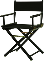 Director&#39;s Chair Black Frame Solid Wood 18&quot; NEW - £57.22 GBP