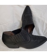 The Leather Collection Womens ankle cowgirl boots mules western booties ... - $50.50 CAD