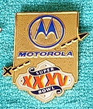 Super Bowl Xxxv (35) - Nfl - Motorola - Sponsor Pin - Nfl Football - Rare!!! - £11.69 GBP