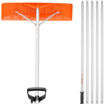 VEVOR Snow Roof Rake, 25" Plastic Blade Snow Tool, 21ft Reach Aluminium ... - $59.90
