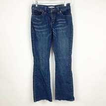 Lee Slender Secret Low On Waist Boot Cut Jeans Raw Hem Mid Rise Blue Siz... - $168.43 MXN