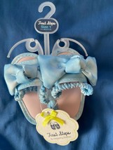 First Steps 0-3 Month Girl&#39;s Blue W/Bow Sandals *NEW w/Tags* v1 - $8.99