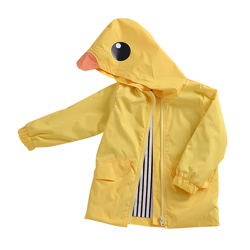 Spring Autumn Waterproof Cute Duck Hoodie Zipper Coat For Kids Children ... - $118.22