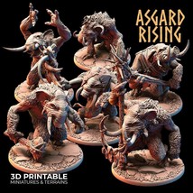 3D Printed Asgard Rising Tundra Trolls Set 28 32mm Ragnarok D&amp;D - £8.51 GBP+