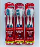 3 x Colgate 360° Optic White MEDIUM Toothbrush Value Pack (6 Total) - RE... - £12.81 GBP
