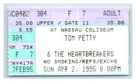 Tom Petty &amp; The Heartbreakers Ticket Stub Avril 2 1995 Uniondale de New ... - £32.53 GBP