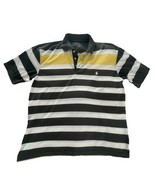 Fourcast Multi Color Striped White Grey Yellow Polo Shirt Size XL Cotton... - €5,96 EUR