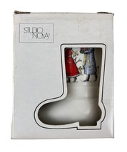 Studio Nova Vase Planter Boot Christmas Shoppers Porcelain MZ543 Boxed - £7.69 GBP
