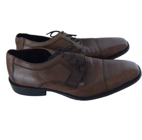J. Murphy by JOHNSTON & MURPHY Mens Shoes NOVICK Brown Cap Toe Lace Up Size 10 M - $22.07