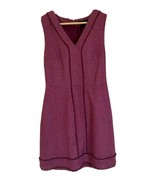 New Banana Republic Vintage Red Tweed V-neck Sleeveless Lined Fit Flare ... - £63.45 GBP