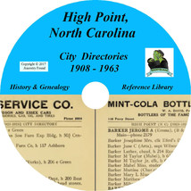 High Point North Carolina City Directory - History Genealogy -37 Books Cd Dvd - £5.40 GBP