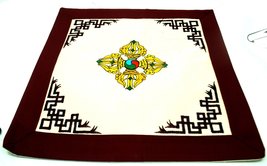 Terrapin Trading Ethical Embroiderd Tibetant Buddhist Symbol Cushion Cov... - £14.50 GBP