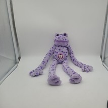 Peace And Love Frog Hugs Purple Polka Dot w/ Heart Plush Frog 16” *RARE* - £12.21 GBP