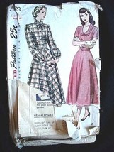 Vintage Sewing Pattern Simplicity 2523 Full Skirt Dress 1950S Small - $20.74
