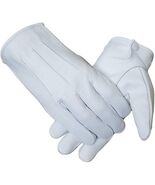 Men Dress Driving Unlined Gloves Made Of Genuine Leather Snap Closure White - $19.99