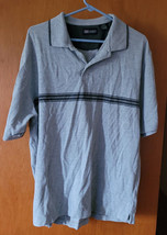 Mens Faded Glory Size Large Grey Three Button Polo Pull Over Casual Ches... - £11.79 GBP