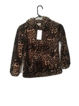 No Comment Girls Cat Ear Hoodie Fleece Leopard Print Size Medium - $42.57