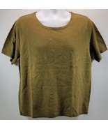 L) Norton Studio Woman Mustard Sweater Short Sleeve Shirt Equinox 1X - £15.90 GBP