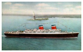 SS America popular American flag luxury liner of the US Boat Postcard 1946 - £8.74 GBP
