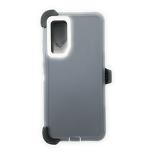 For Samsung  S20 Plus 6.7" Heavy Duty Case W/Clip Holster GRAY/WHITE - $6.76
