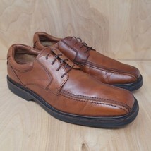Johnston & Murphy Mens Oxfords 9 M Brown Leather Bicycle Toe Casual Shoes - £24.93 GBP