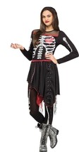 Fun World - Sassy Skel-A-Girl - Teen Costume - Junior Size 0-9 - Skeleton - £27.00 GBP