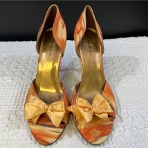 Amanda Smith Women&#39;s Orange Tie Dye Shoes/Heels Sz 9.5M SKU 4921 - £15.19 GBP