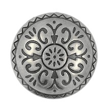 12 Pieces Southwestern Style Flower Pattern Domed Metal Shank Buttons. 2... - £21.96 GBP