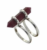 suppiler 925 Solid Sterling Silver Ideal Genuine Red Ring, Indian Ruby R... - $23.75