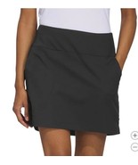 Adidas Womens Skort Black Golf Skirt Pull-On Inner-Shorts Pockets Logo - $61.53 CAD