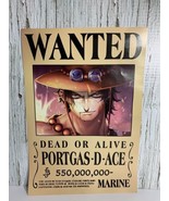 Wanted Dead Or Alive Portgas D Ace Marine Anime Poster One Piece Manga S... - £15.15 GBP