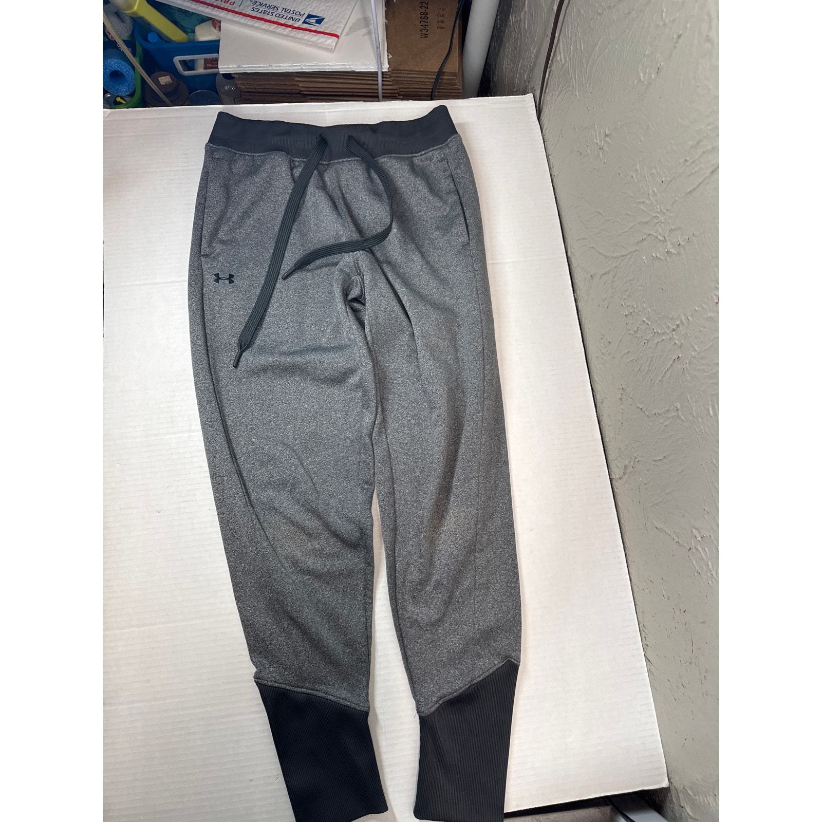 Under Armour Loose Coupe Cold Gear Jogger Sweatpants Gray High Rise Size XS Item image 2