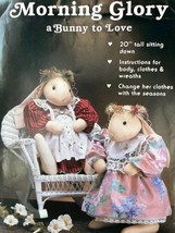 Morning Glory 20&quot; Tall Bunny &amp; Clothes Patterns Goosberry Hill Country C... - £7.42 GBP