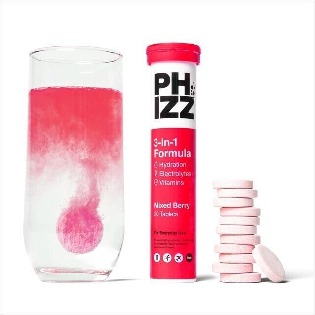 Phizz Mixed Berry Flavoured Multivitamin Hydration Tablets x 20 - $10.01