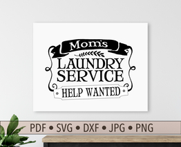 Funny Mom Laundry Sign Printable Art and Laundry SVG Cut Files - £3.15 GBP