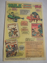 1977 Ad Captain America Shield Shooter, Hulk Flying Fist, Art of Neal Adams - $7.99